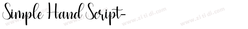 Simple Hand Script字体转换 Simple Hand Script字体转换